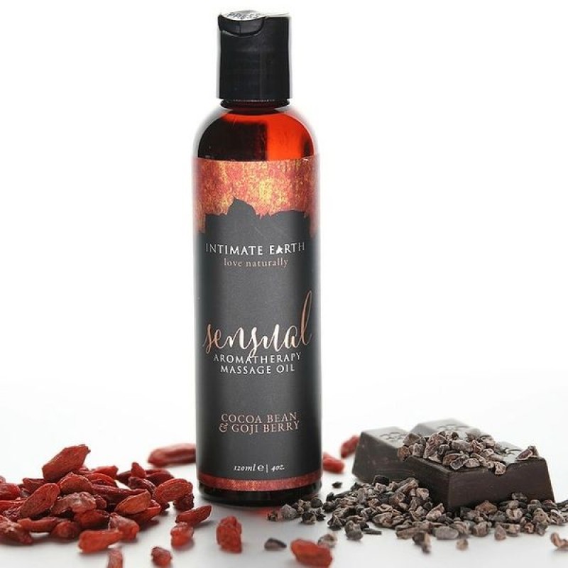 Intimate Earth Sensual Aromatherapy Massage Oil 120ml - Goji Berry & Cocoa Bean